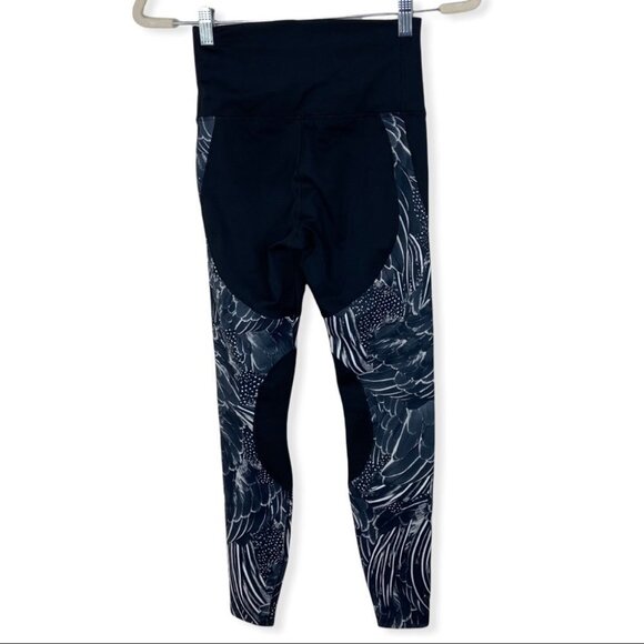 Nike Power Flutter Leggings Print Dri-Fit High Rise Size XS Yoga Running Pants - Picture 6 of 13